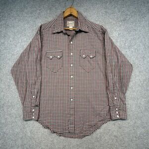 Rockmount Ranch Wear Diamond Pearl Snap Sawtooth Shirt Medium Western